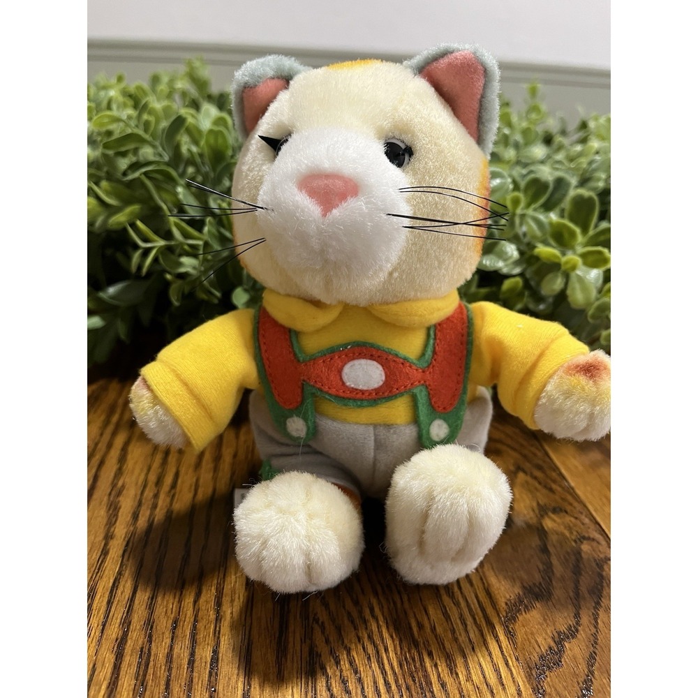 Vintage 1995 Gund Busy World Richard Scarry Tommy Huckle Cat Stuffed Plush 6"